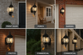 PIR Motion Sensor Anti-Rust Wall Lantern 60W